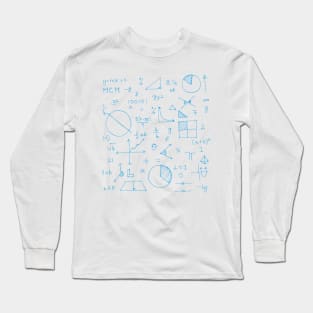 Math formulae (blue) Long Sleeve T-Shirt